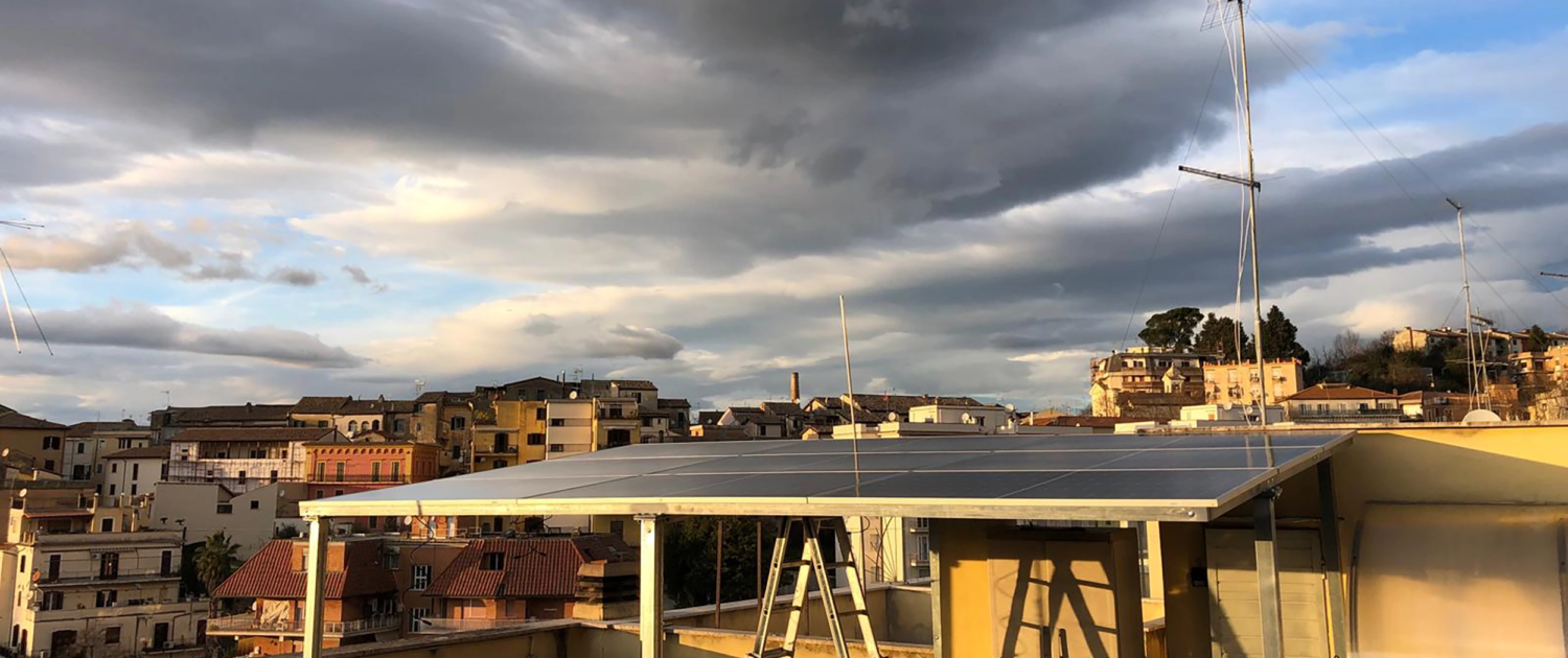 pensilina fotovoltaico